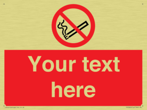 Custom No E-cigarettes / Vaping Sign